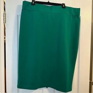 Eloquii Vibrant Green Pencil Skirt